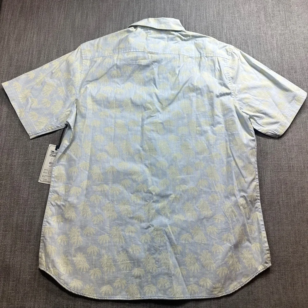 Alexander Julian Colours Shirt Mens XL Blue Yellow Palm Tree NWT